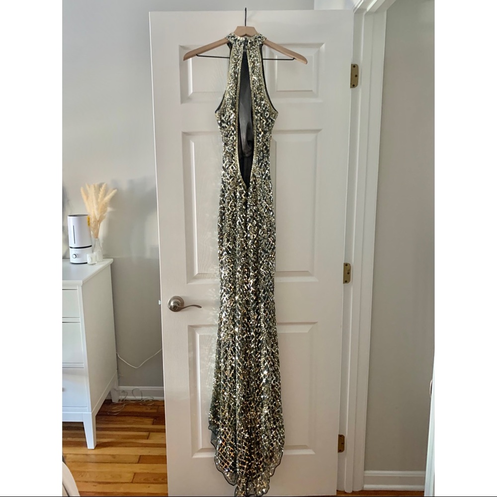Nordstrom Mac Duggal Sequin Halter Gown